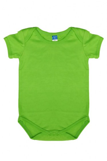 Basic Baby Rompers Fullycombed Apple Green